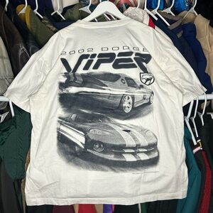 2002 Viper Big Car Graphic T-Shirt - White XL